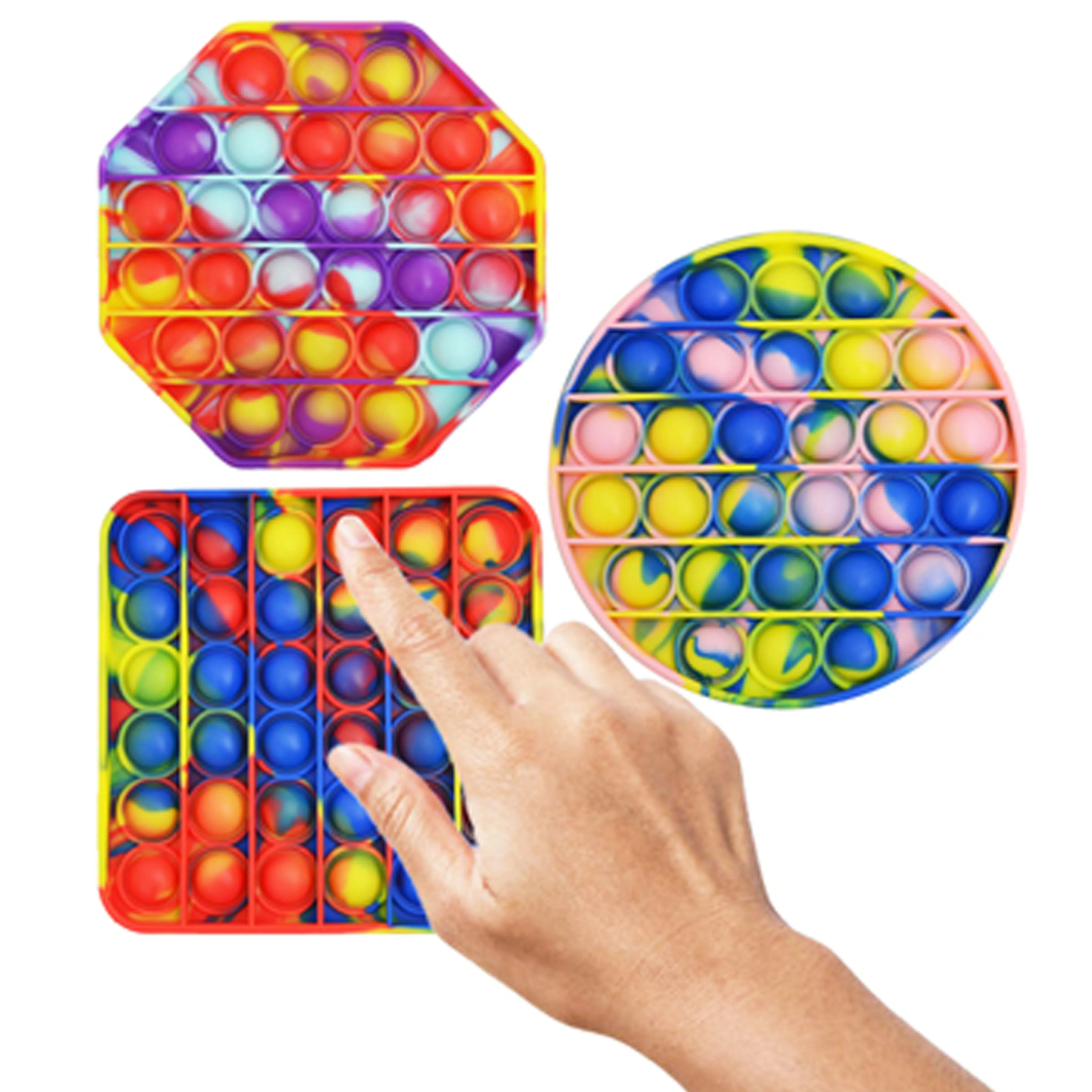 1 Push Pop Bubble Sensory Fidget Special Needs Kids Toy It Silent Autism Stress