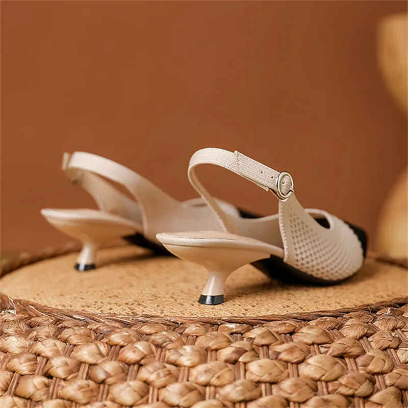 Adjustable Buckle Cut-out Sandals