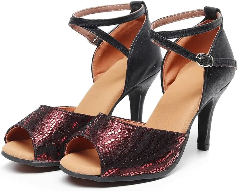 AOQUNFS Women Latin Dance Shoes Ballroom Salsa Practice Performance Dancing Shoes,113