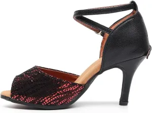 AOQUNFS Women Latin Dance Shoes Ballroom Salsa Practice Performance Dancing Shoes,113