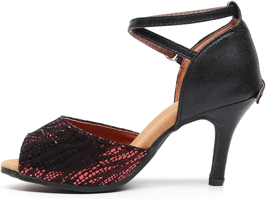 AOQUNFS Women Latin Dance Shoes Ballroom Salsa Practice Performance Dancing Shoes,113