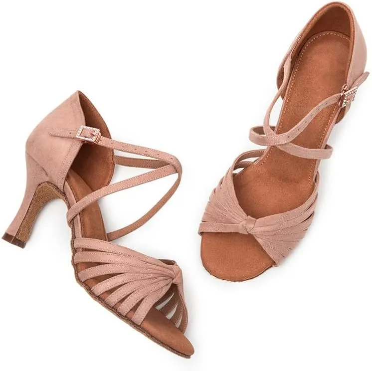 AOQUNFS Women's Latin Dance Shoes Professional Ballroom Salsa Practice Performance Dancing Shoes