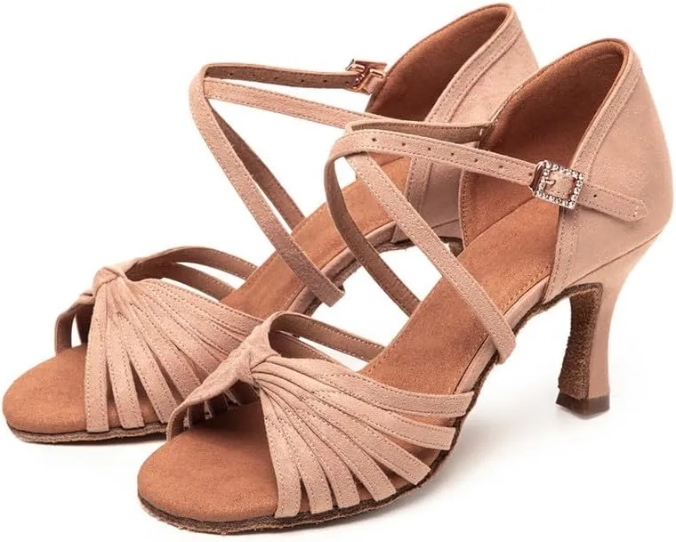 AOQUNFS Women's Latin Dance Shoes Professional Ballroom Salsa Practice Performance Dancing Shoes
