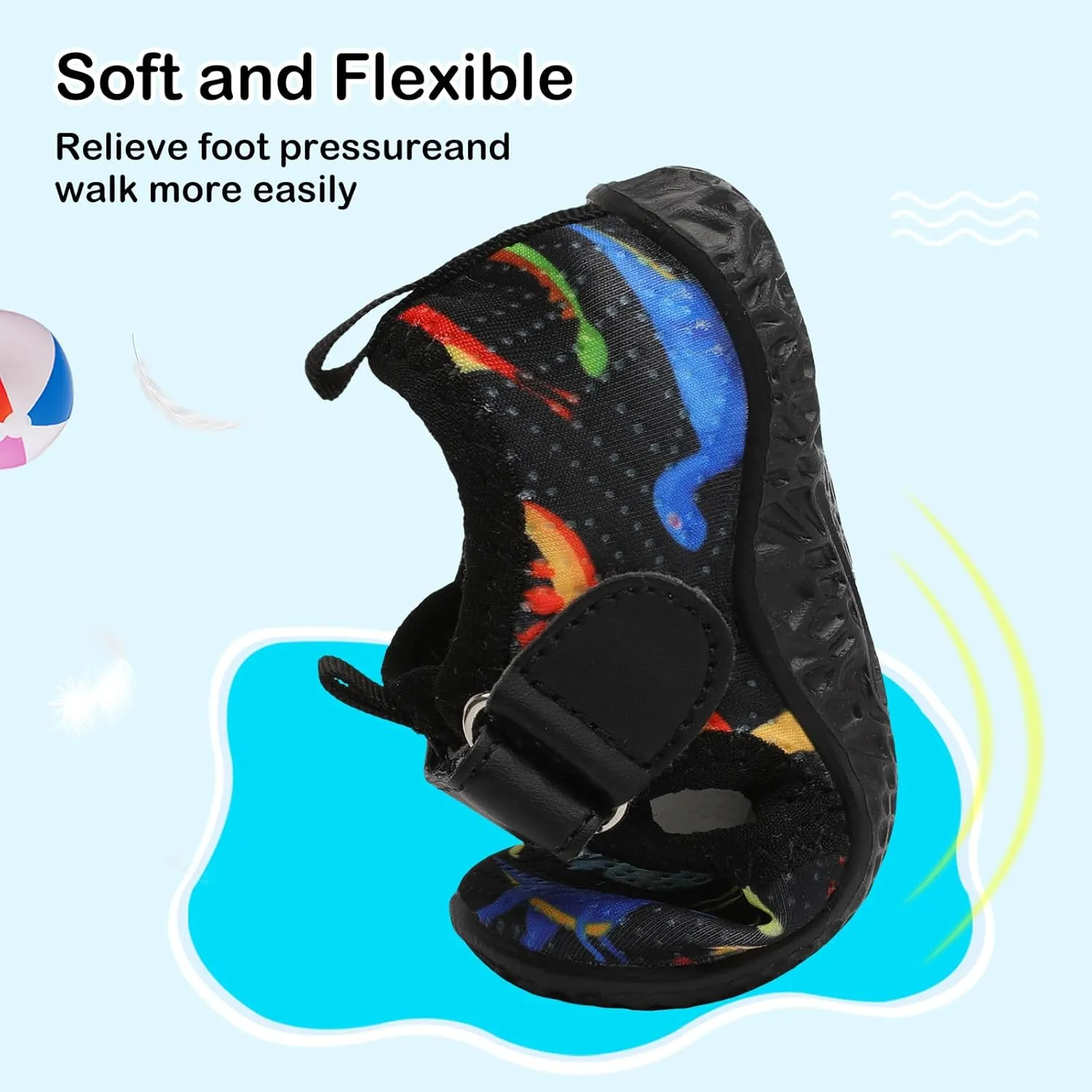 Besroad Toddler Water Shoes Boys Girls Swim Aqua Shoes Breathable Quick Dry Barefoot Sandals for Beach Swimming Pool