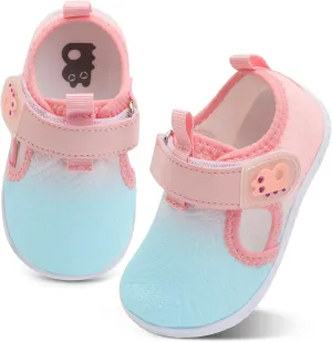 Besroad Toddler Water Shoes Boys Girls Swim Aqua Shoes Breathable Quick Dry Barefoot Sandals for Beach Swimming Pool