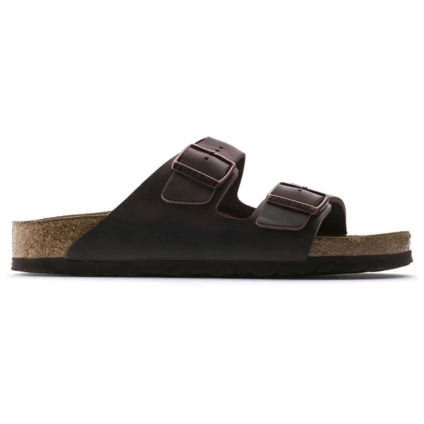 Birkenstock Unisex Arizona Soft Footbed Oiled Leather Sandal - Habana