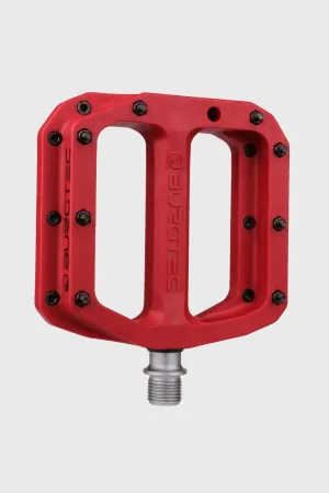 Burgtec Mk4 Composite Flat Pedals - Race Red