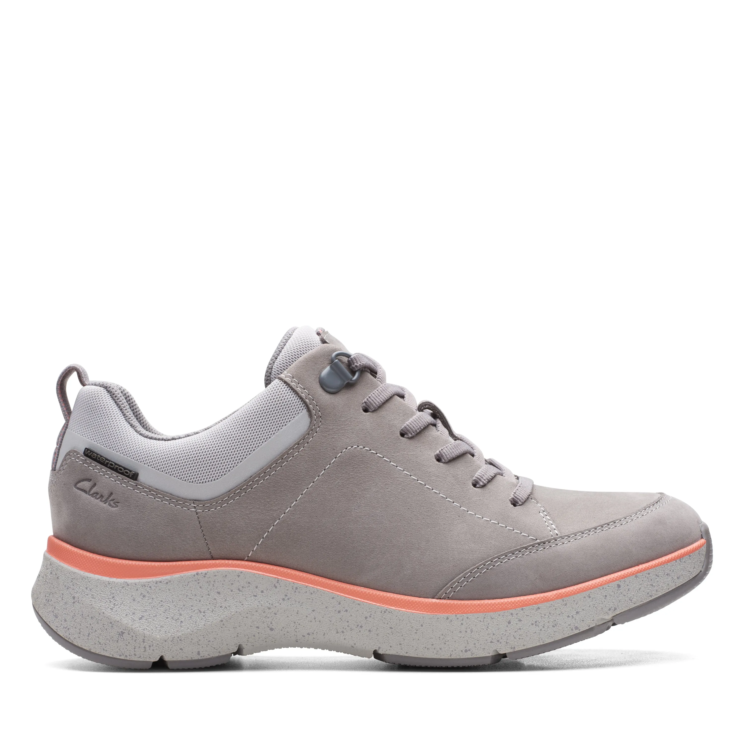 Clarks Women's Wave 2.0 Lace Waterproof - Grey/Peach