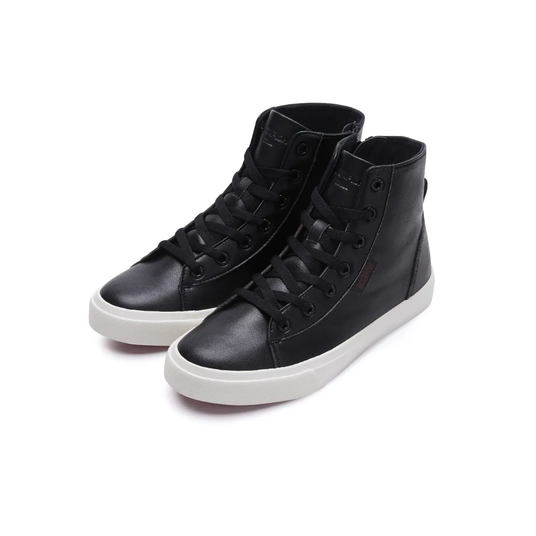 Classic 775 Ladies High-Top Sneakers, lace up with full zip, microfibre faux leather sneaker for women