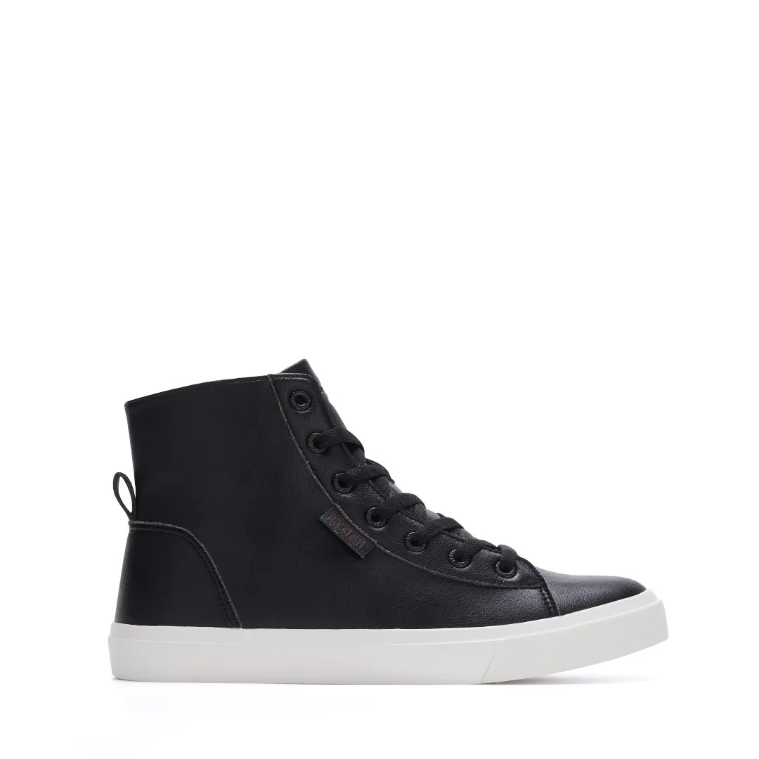 Classic 775 Ladies High-Top Sneakers, lace up with full zip, microfibre faux leather sneaker for women