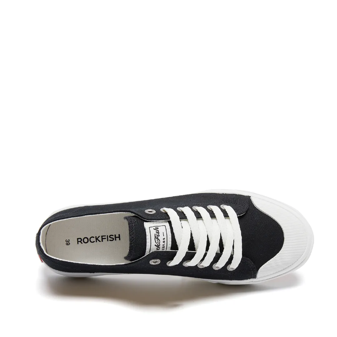 Classic Black over White 746 Ladies low top, canvas sneakers for women