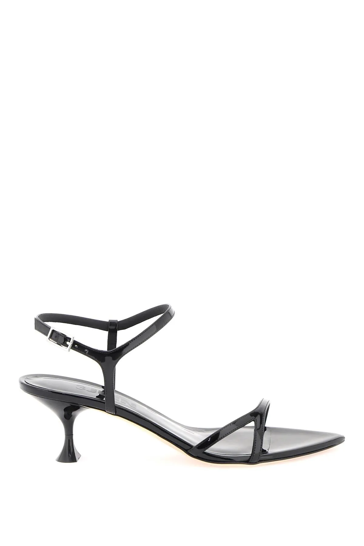 coral patent leather sandals. 324SC00200872997 PATENT BLACK