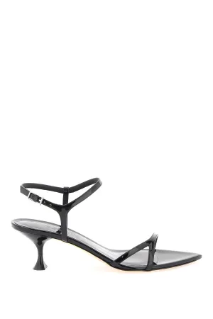 coral patent leather sandals. 324SC00200872997 PATENT BLACK