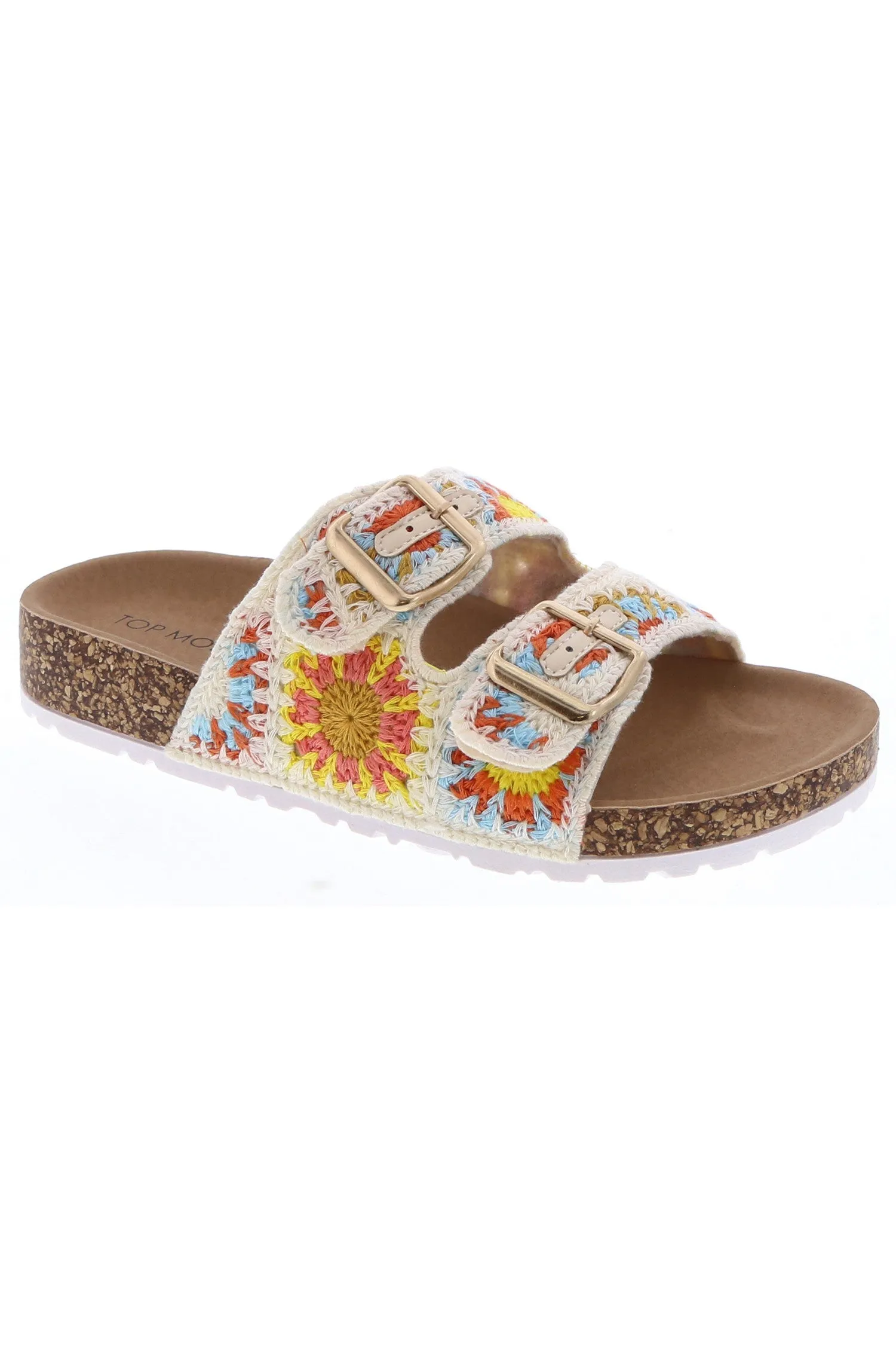 Crochet Two Strap Slip On Sandals