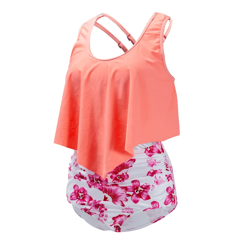 Cross Back Summer Swimsuit  Stylish and Comfortable 2-Piece Swimwear