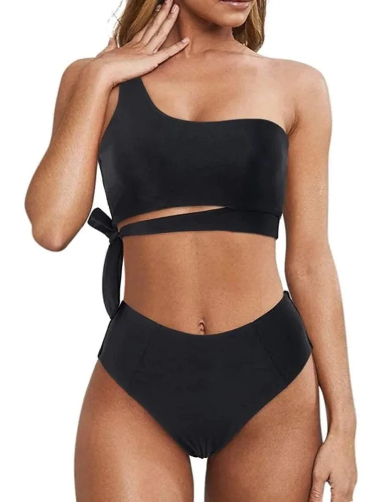 Cute Bow Two Piece Bikini Set  Stylish and Flattering Swimwear