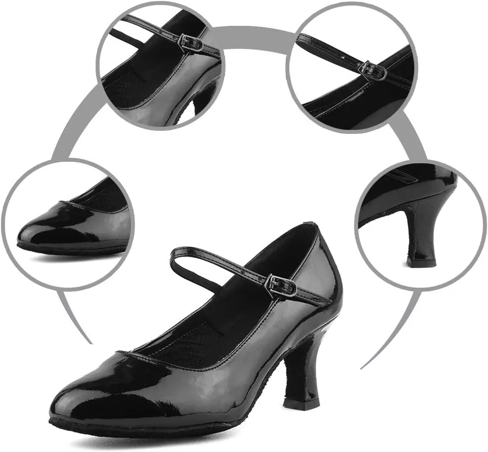 DKZSYIM Women's Latin Dance Shoes Ballroom Performance Shoes Model MD225 