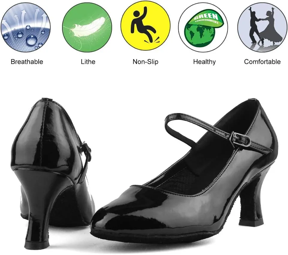 DKZSYIM Women's Latin Dance Shoes Ballroom Performance Shoes Model MD225 