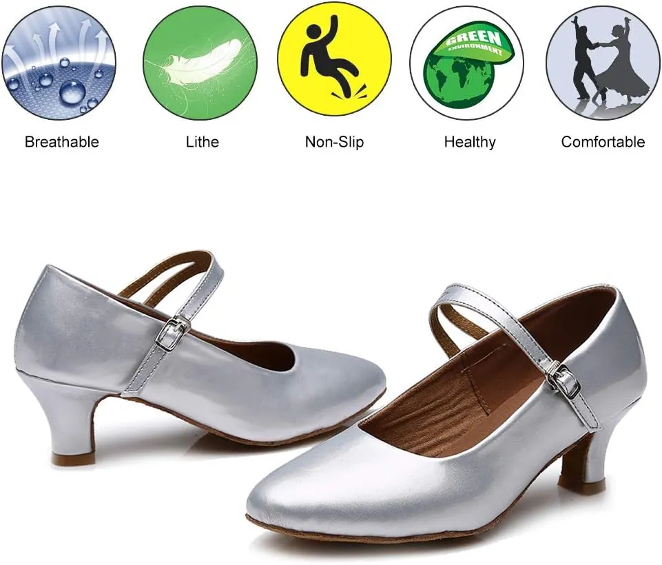 DKZSYIM Women's Latin Dance Shoes Ballroom Performance Shoes Model MD225 