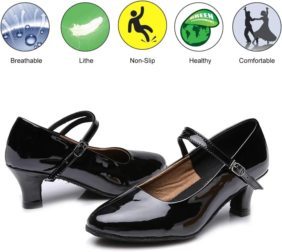 DKZSYIM Women's Latin Dance Shoes Ballroom Performance Shoes Model MD225 