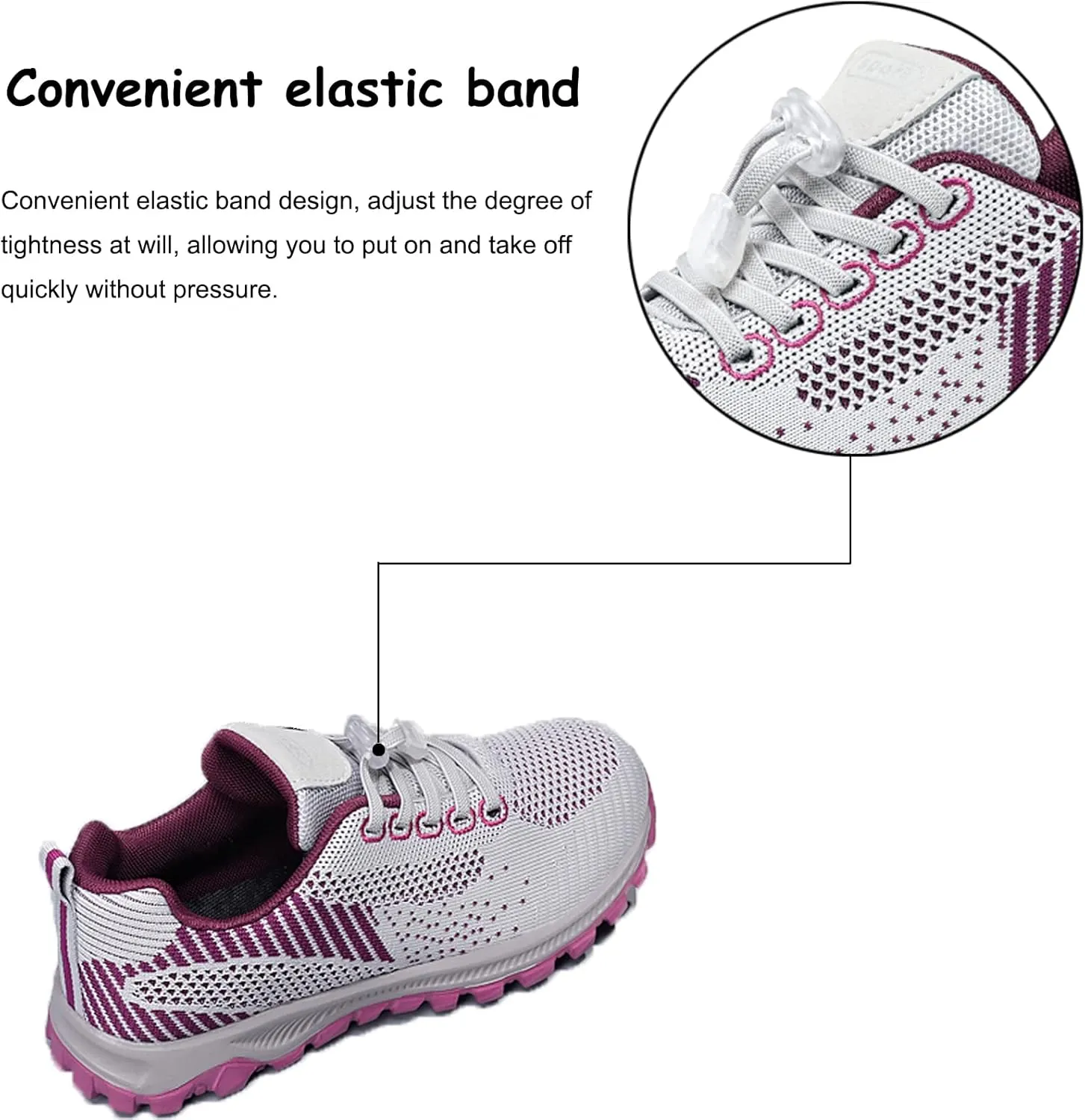 EFTCAL Women's Mesh Breathable Running Shoes,Cushioning Lightweight Non-Slip Fashion Sneakers Workout Jogging Tennis Outdoor Travel Casual Shoes