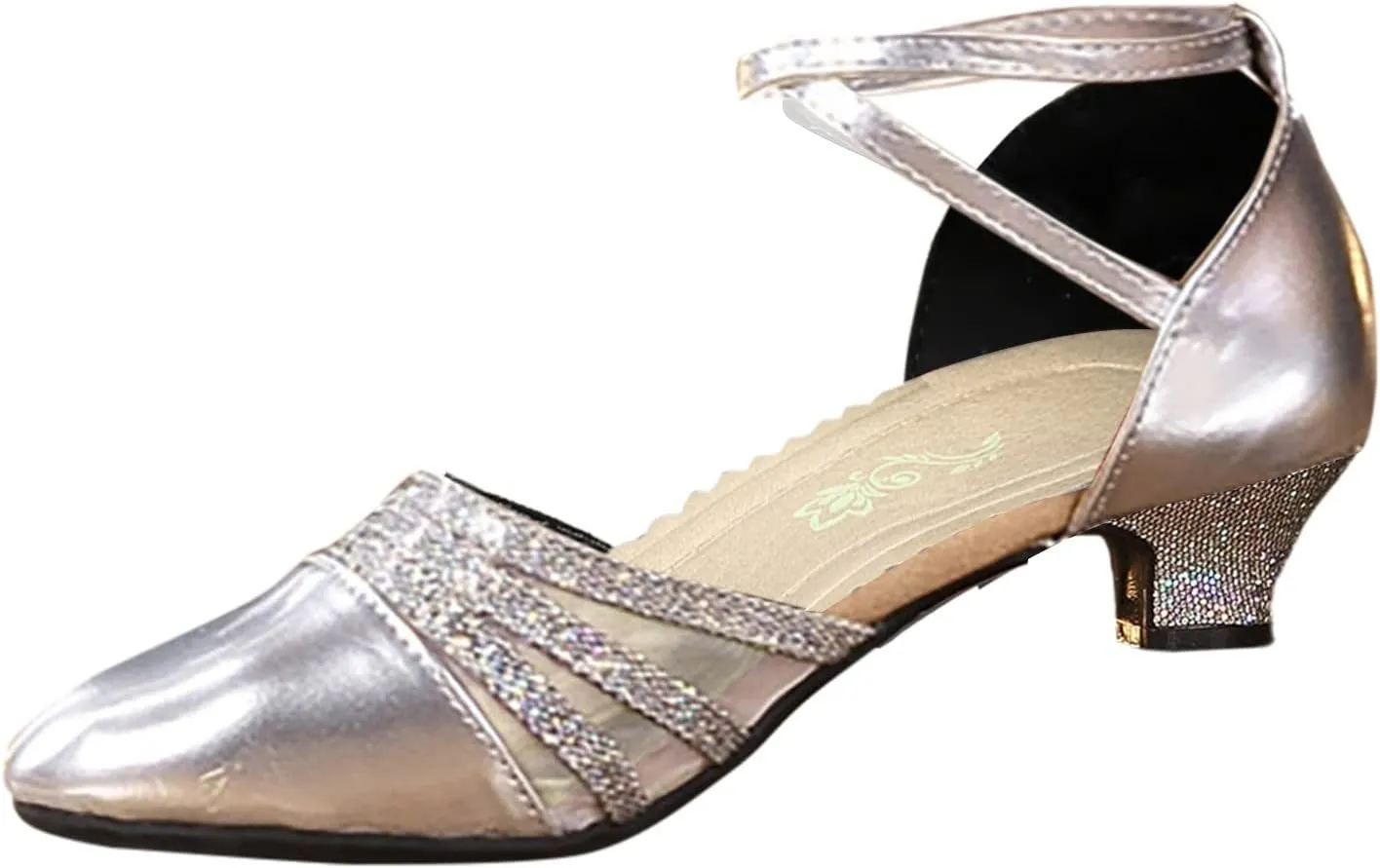 Fashion Design Handmade Latest Latin Dance Shoes for Ladies (3.5cm)