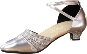 Fashion Design Handmade Latest Latin Dance Shoes for Ladies (3.5cm)