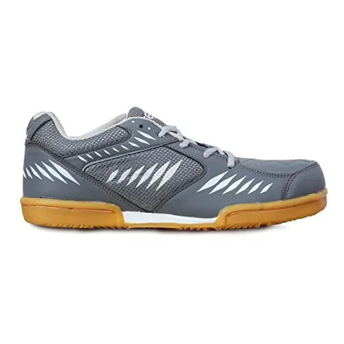 FEROC Men's Yellow, Grey Badminton Shoes - 8