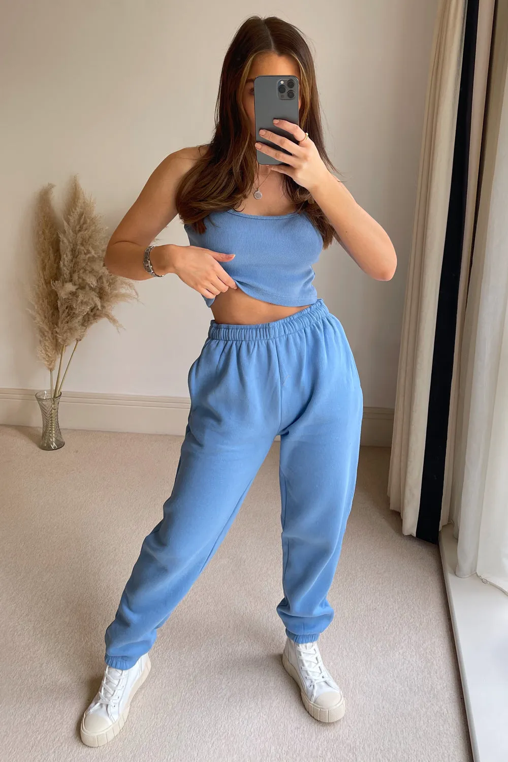 Gabriella Blue Oversized Comfy Joggers