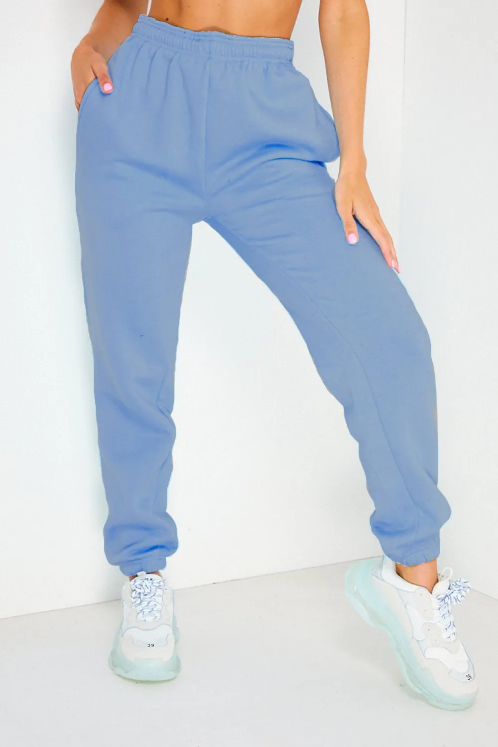 Gabriella Blue Oversized Comfy Joggers