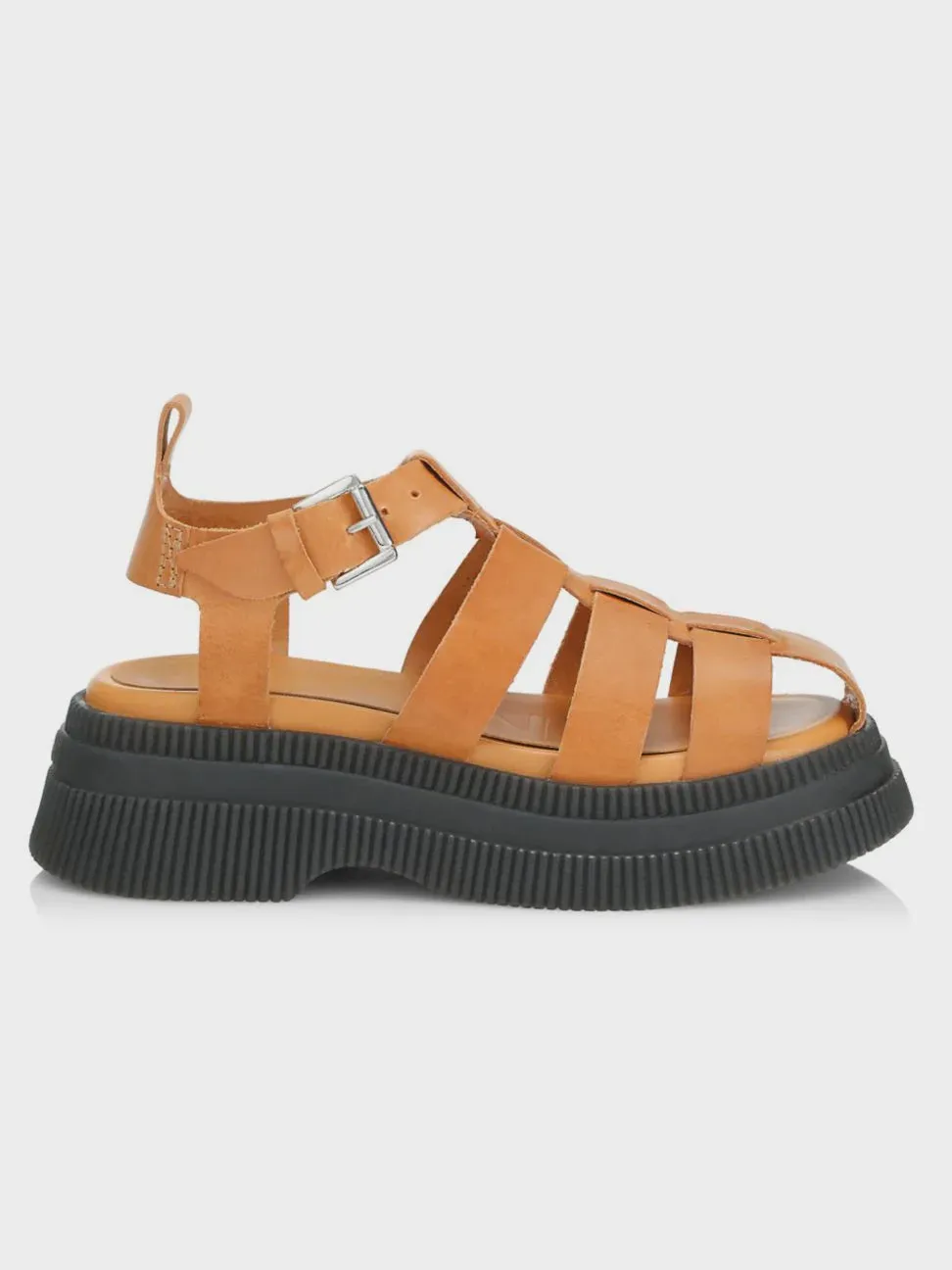 GANNI S1762 Creepers Sandals in Tannin