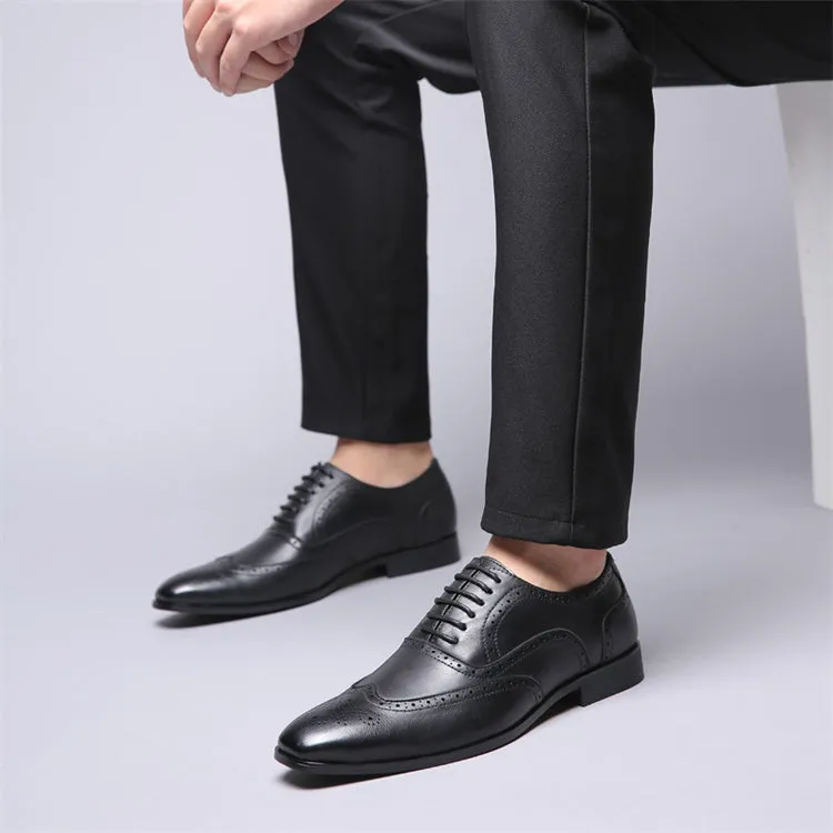 Genuine Leather Mens Casual Dress Shoes
