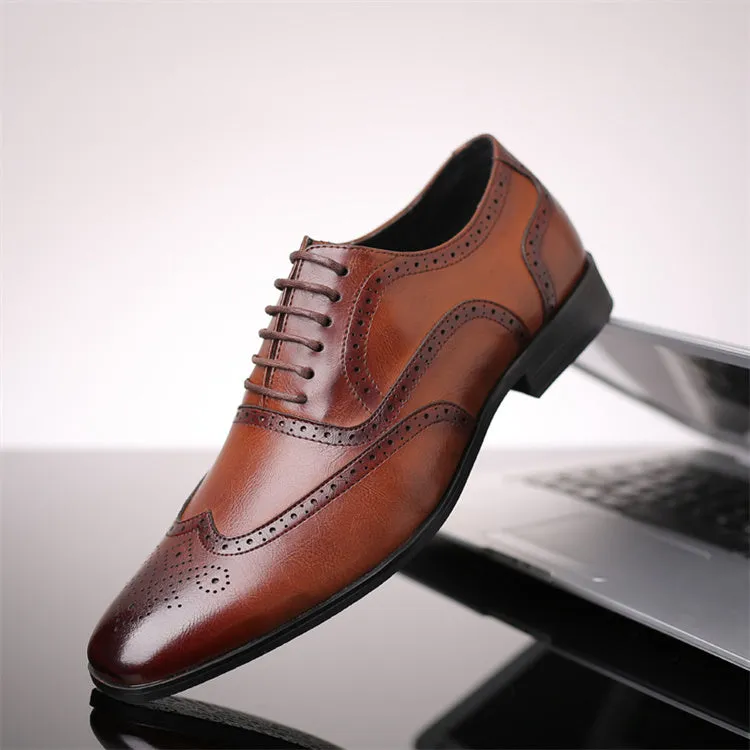 Genuine Leather Mens Casual Dress Shoes