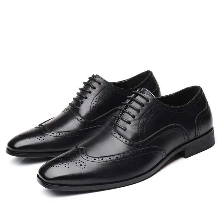 Genuine Leather Mens Casual Dress Shoes