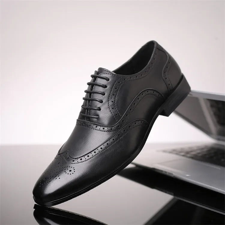 Genuine Leather Mens Casual Dress Shoes