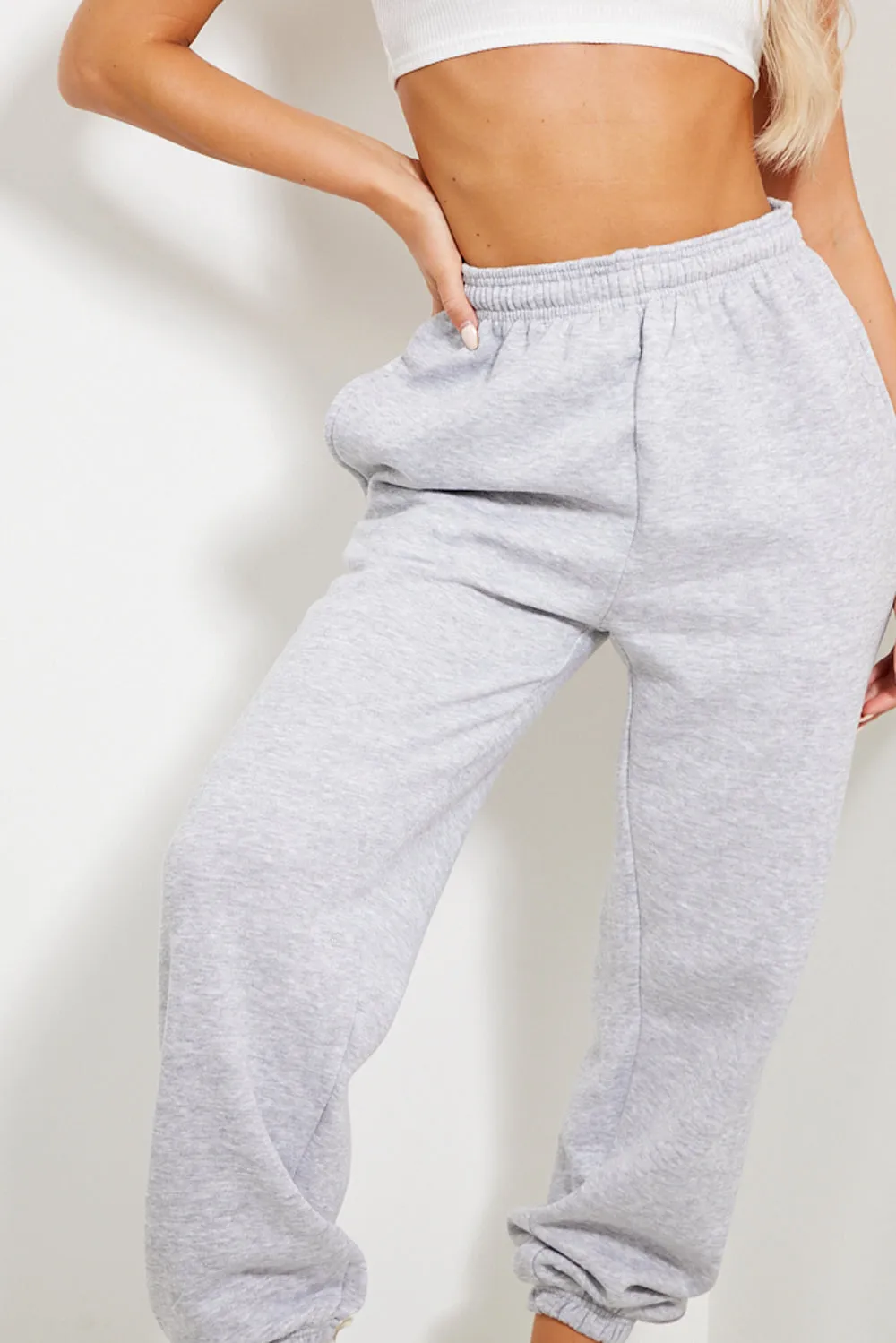Grey Oversized Casual Joggers
