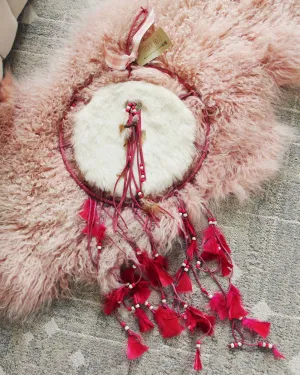Handmade Large Pink Dreamcatcher