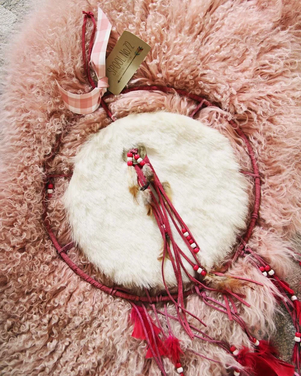 Handmade Large Pink Dreamcatcher