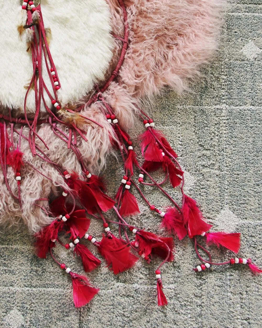 Handmade Large Pink Dreamcatcher