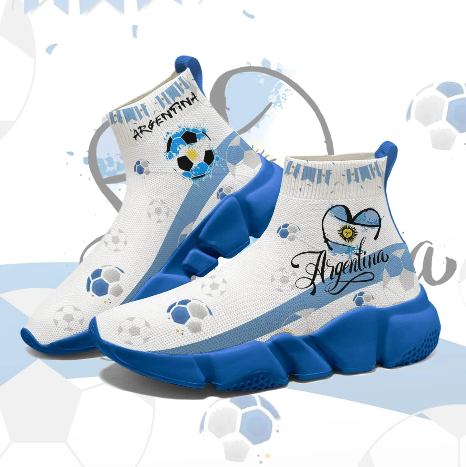 Hetios World Cup Painted Shoes Men's Sneakers Commemorative Running Shoes