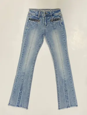 High Rise Flare With Front Slit