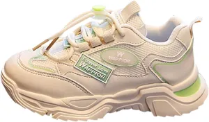 IWIHMIV Boys Lightweight Non Slip Running Shoes Kid Girls Athletic Tennis Shoe Breathable Lightweight Slip on Sports Shoes