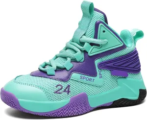 Kids Boys Basketball Shoes Lightweight Casual Sneakers Athletic Tennis Running Walking Shoe