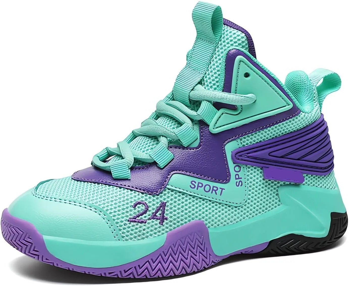 Kids Boys Basketball Shoes Lightweight Casual Sneakers Athletic Tennis Running Walking Shoe