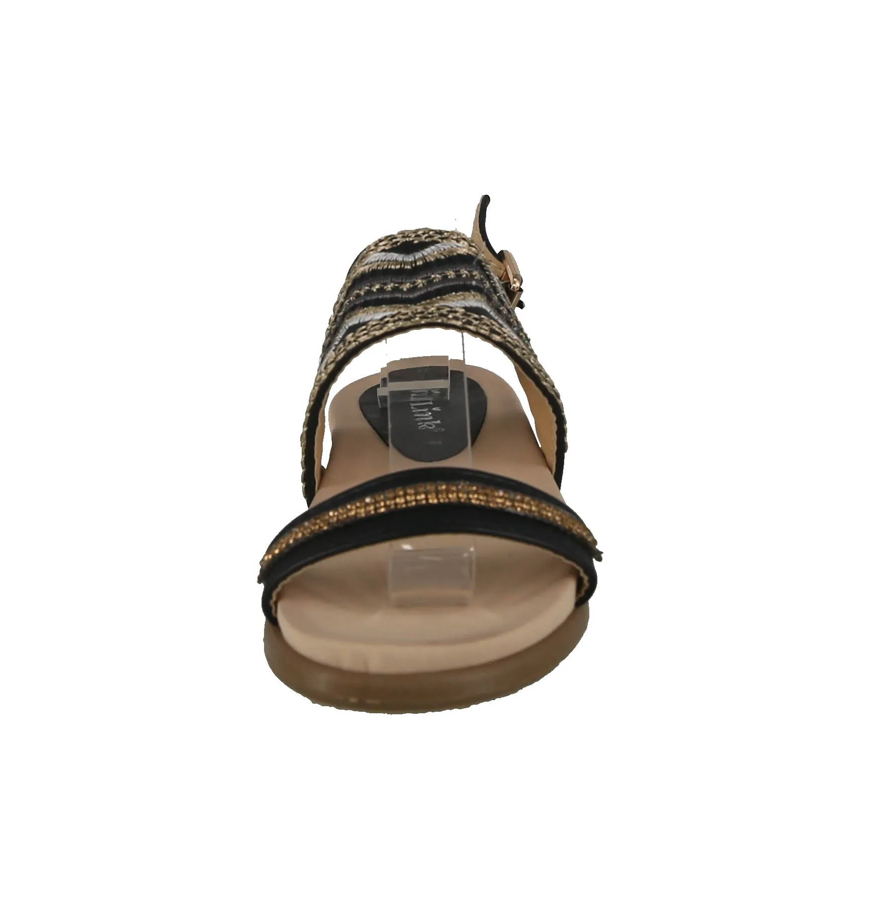 KID'S SHOES BLACK PU LEATHER SANDALS ANYA-9K