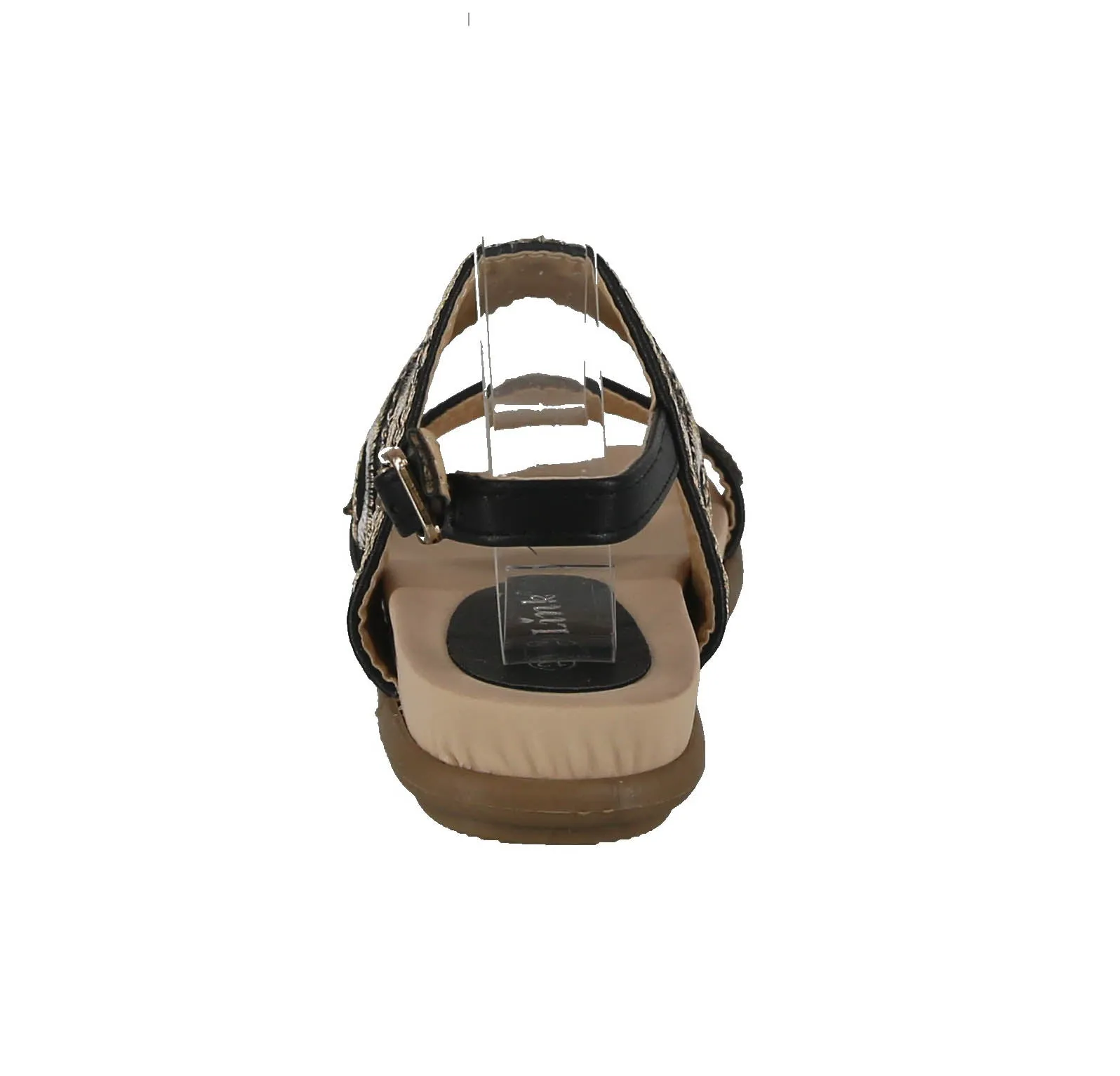 KID'S SHOES BLACK PU LEATHER SANDALS ANYA-9K