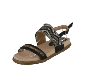 KID'S SHOES BLACK PU LEATHER SANDALS ANYA-9K