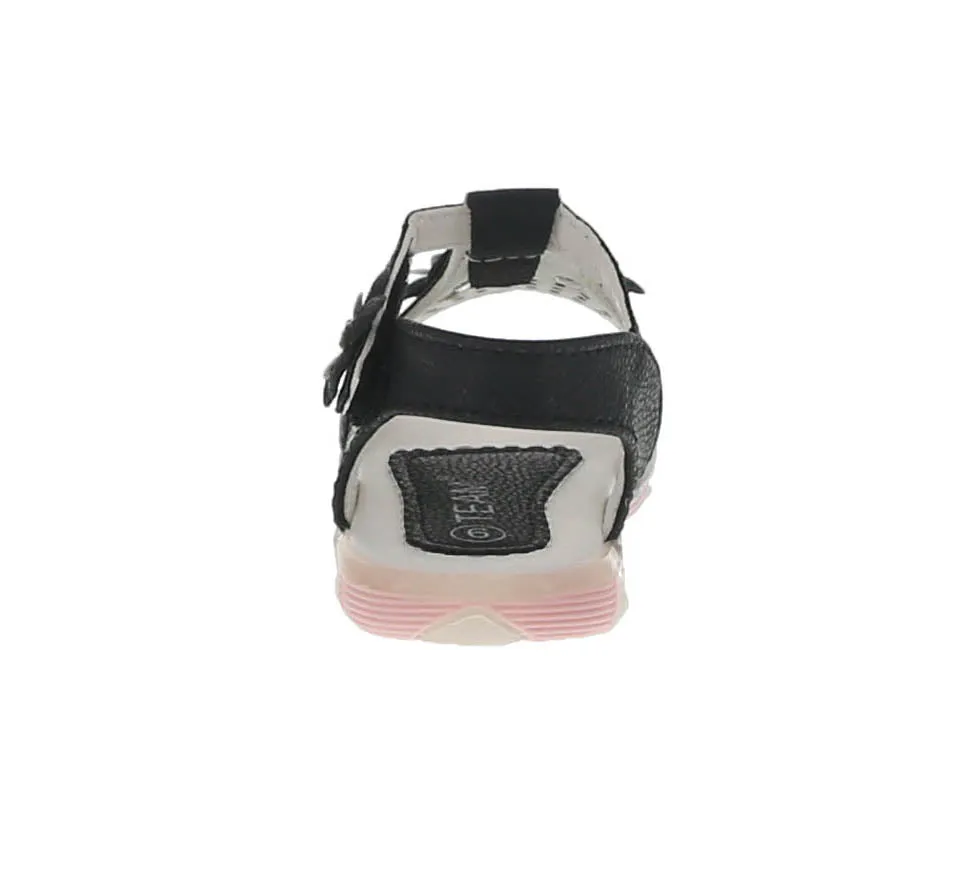 KID'S SHOES BLACK PU/LEATHER SANDALS CUTY-23