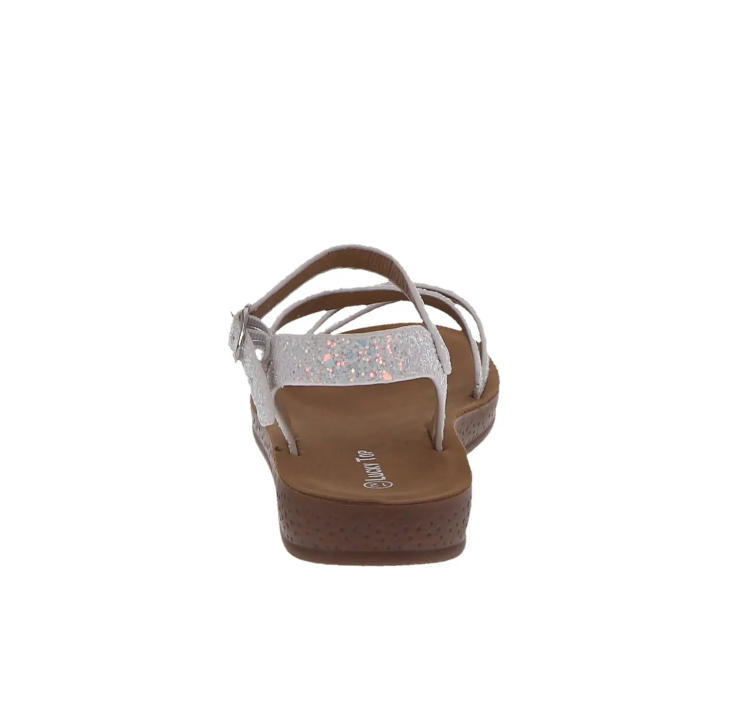 KID'S SHOES WHITE GLITTER SANDALS FAITH-5K