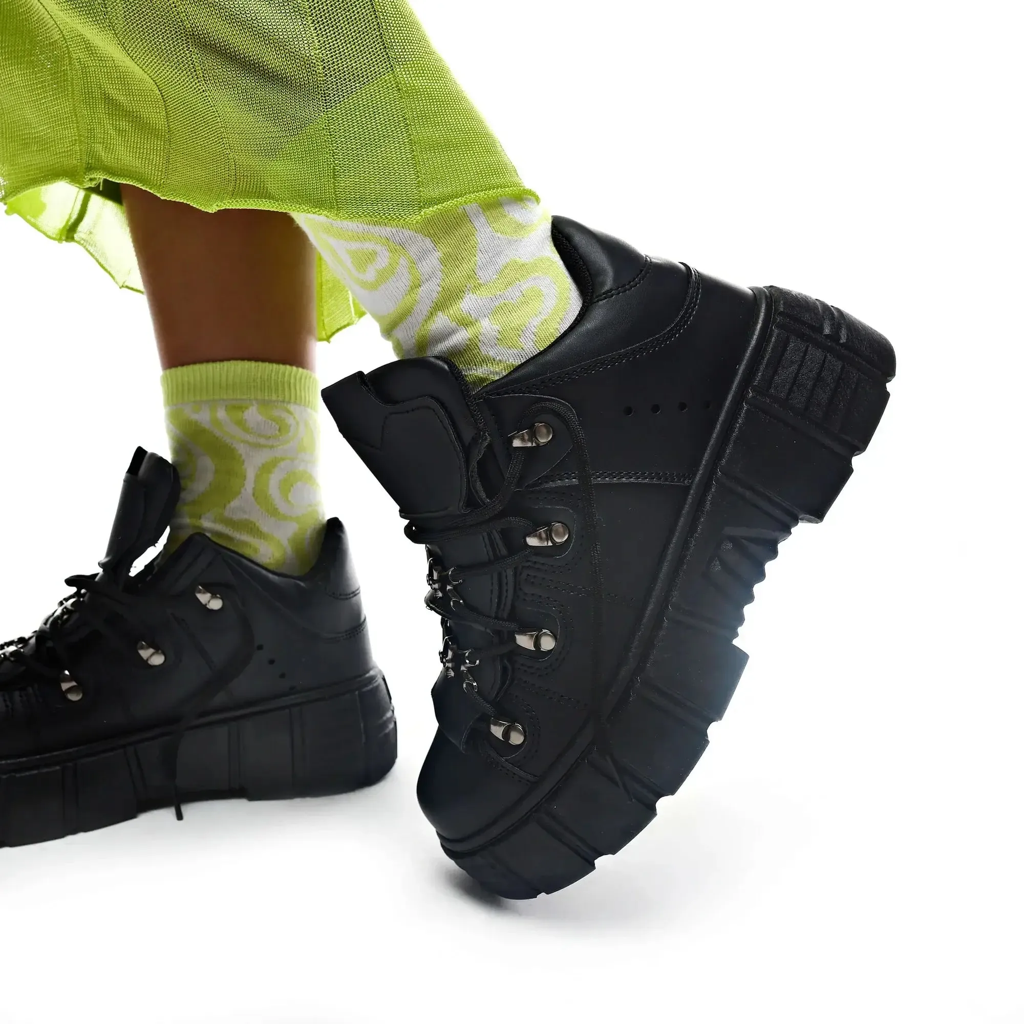 Koi Rimo Core Chunky Black Trainers